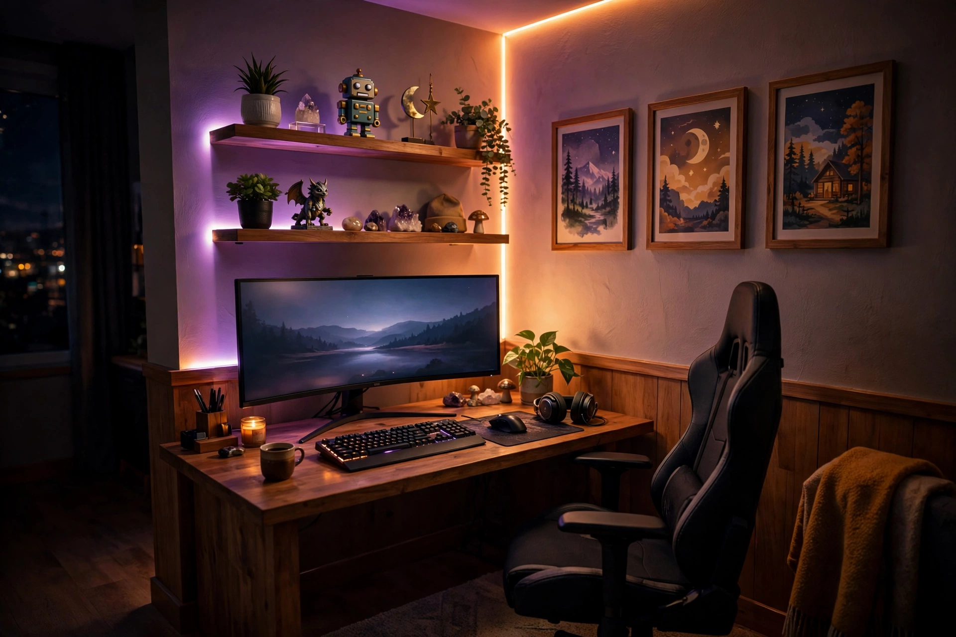 Cozy gaming room setup ideas